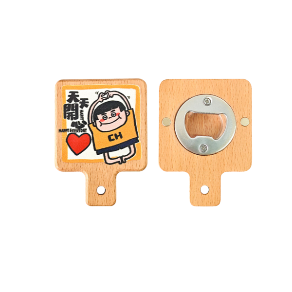 ที่เปิดขวดไม้ลายการ์ตูน พร้อมเชือกแขวน - Image 15