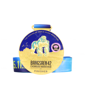 BANGSAEN 42 CHONBURI MARATHON เหรียญรางวัลซิงค์อัลลอยโลหะ สีชุบด้าน